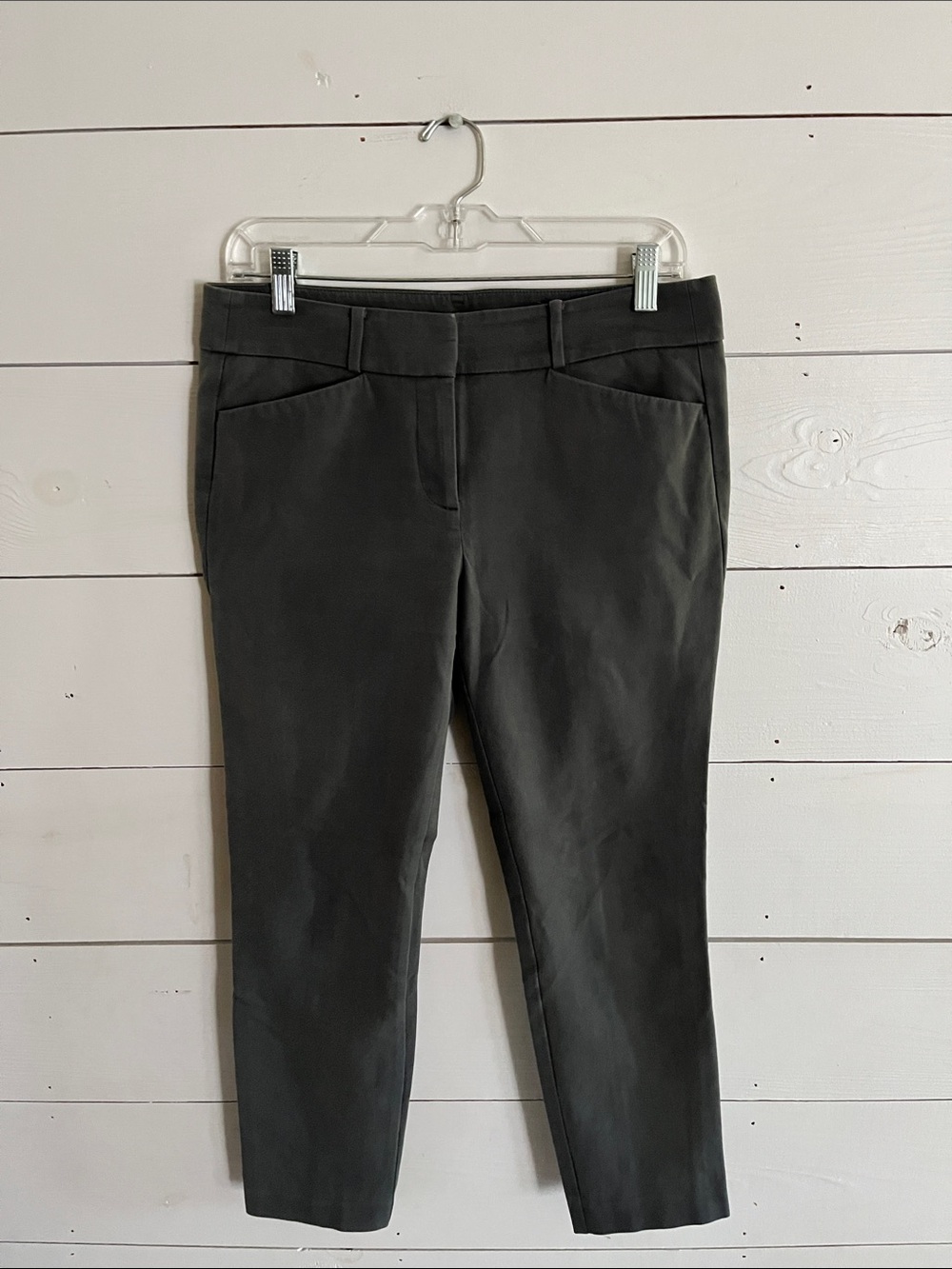 LOFT Slim Ankle Pants - Charcoal Gray